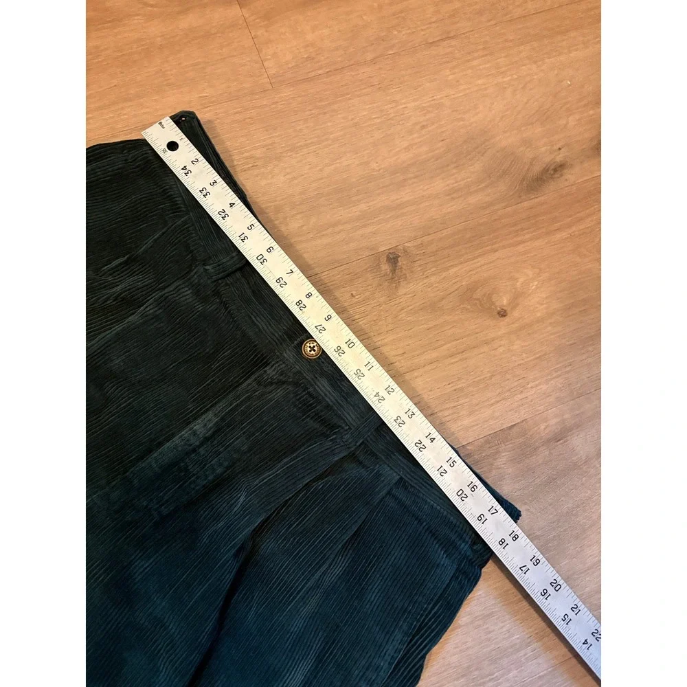 Brooks Brothers Elliot Corduroy Pants 36x31 Forest Green Wide-Wale Pleated